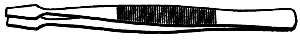 Image for 795-37543 Tweezers Flat Blade 4.50"