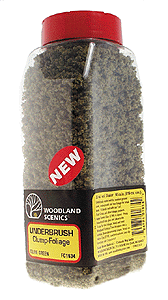 Woodland Scenics 1634 Underbrush - 32oz Shaker -- Olive Green A Scale