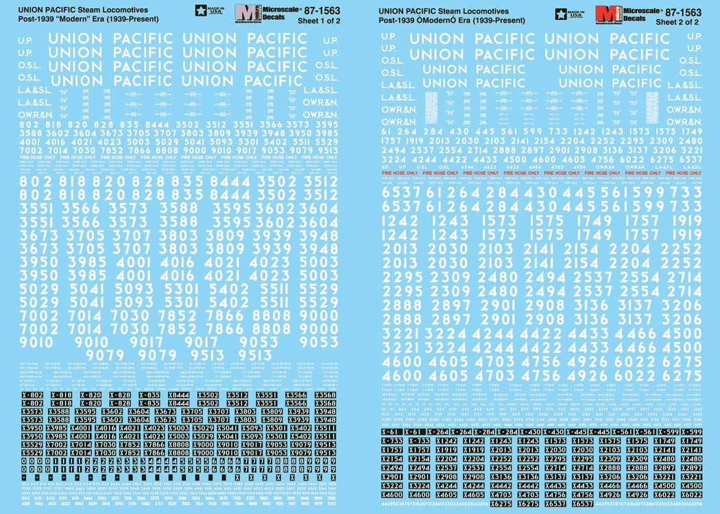 Image for 460-871563 UP Steam Loco 1939+ Wht#