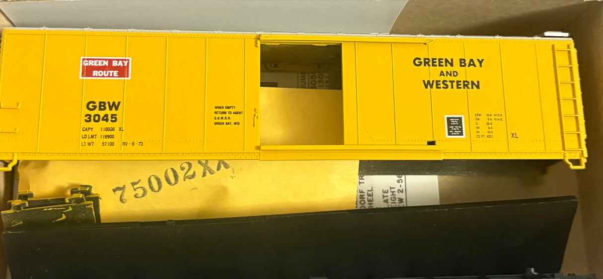 Bev-Bel 2295-1 50' Single-Door Boxcar GBW Green Bay & Western #3066 HO Scale