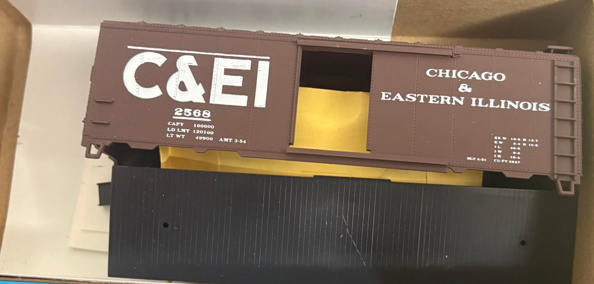 Bev-Bel 1935 40' Boxcar C&EI Chicago & Eastern Illinois #2568 HO Scale
