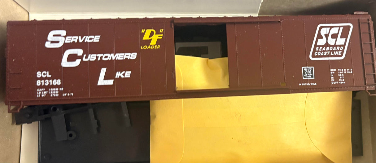 Bev-Bel 1979 50' Single-Door Boxcar SCL Seaboard Coast Line #813168 HO Scale