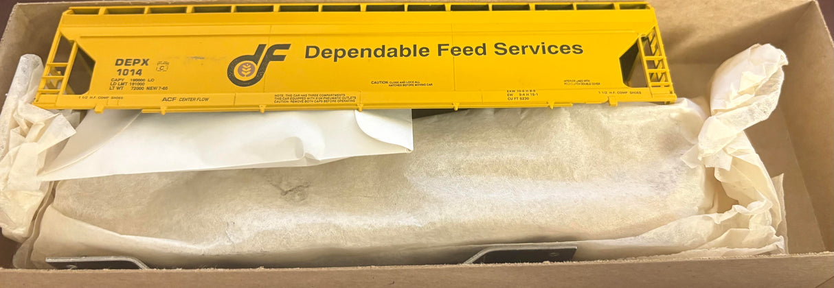 Bev-Bel 1785 55' A.C.F. Center-Flow Hopper DEPX Dependable Feed #1014 HO Scale