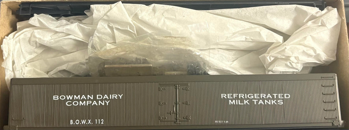 Bev-Bel 6906-1 50' Express Refrigerator Car B.O.W.X. - Bowman Dairy Co. #112 HO Scale