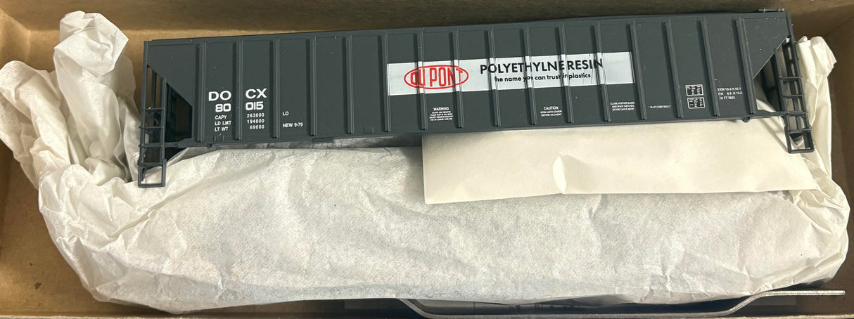 Bev-Bel 2234 54' P.S. Ribside Hopper DOCX-Polyethylne Resin #80015 HO Scale