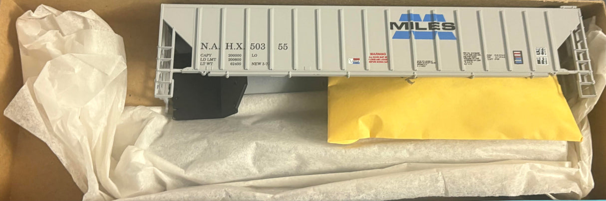 Bev-Bel 1948 54' P.S. Ribside Hopper NAHX-Miles #50355 HO Scale