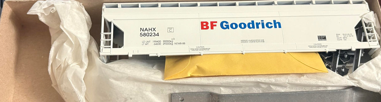 Bev-Bel 2254 55' A.C.F. Center-Flow Hopper NAHX B.F. Goodrich #580234 HO Scale