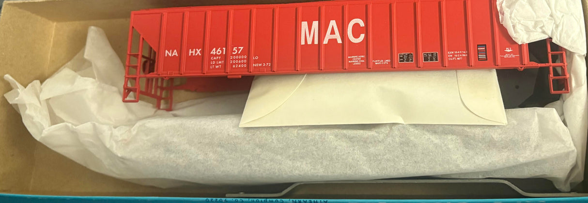 Bev-Bel 1963 54' P.S. Ribside Hopper NAHX-Manning Agricultural Center #184605 HO Scale