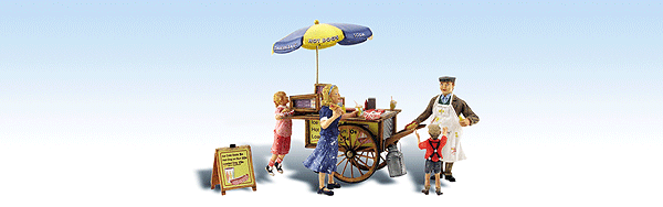 Woodland Scenics 1945 Wally's Weiner Wagon - Scenic Accents(R) HO Scale