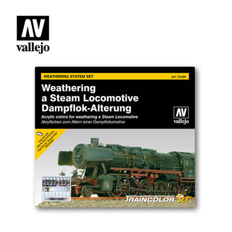 Vallejo 73.099 Weathering Set - Weathering a Steam Locomotive 73099 - All Scales