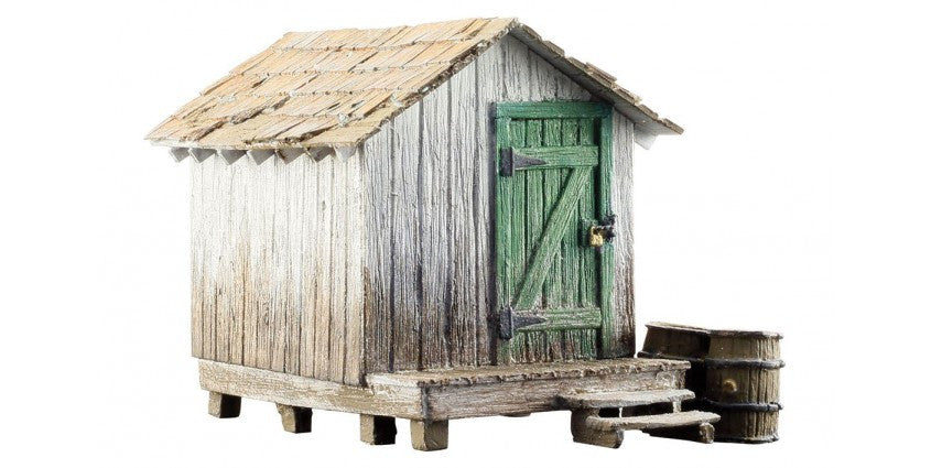 Woodland Scenics 4948 Wood Shack - Built-&-Ready(R) Landmark Structures(R) -- Assembled - 23/32 x 1 1/8 x 11/16"  1.82 x 2.85 x 1.74 cm N Scale