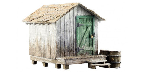Woodland Scenics 5058 Wood Shack - Built-&-Ready(R) Landmark Structures(R) -- Assembled - 1-15/32 x 1 x 1-3/8", 3.73 x 2.54 x 3.49 cm HO Scale