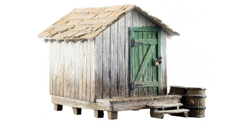 Woodland Scenics 5058 Wood Shack - Built-&-Ready(R) Landmark Structures(R) -- Assembled - 1-15/32 x 1 x 1-3/8", 3.73 x 2.54 x 3.49 cm HO Scale