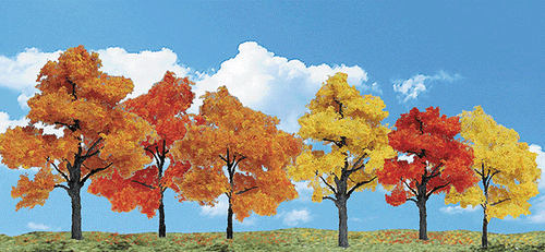 Woodland Scenics 3540 Woodland Classic Trees(R) Ready Made - Harvest Blaze -- 1-1/4 to 3" 3.1 to 7.6cm Tall pkg(9) A Scale