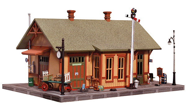 Woodland Scenics 5207 Woodland Station - Landmark Structures(R) -- Kit - 4-1/32 x 2-15/16" 10.2 x 7.46cm N Scale
