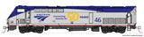 Kato 37-6112 GE P42 - Amtrak #46 (50th Anniversary Scheme, Phase V Late, silver, blue, gray) Standard DC HO Scale