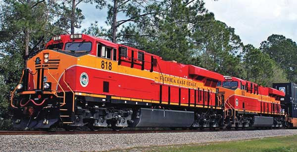 Kato 176-8946 GE ES44AC GEVO FEC Florida East Coast #801 (red, yellow ...