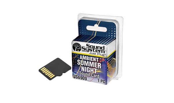 Woodland Scenics JS6909 Ambient Summer Night Card for Sound Hub Just Plug All Scale