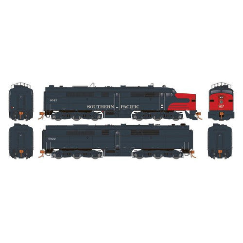 Rapido 23537 ALCO PA PB Set SP - Southern Pacific #6043, 5922 (gray, red) w/LokSound & DCC HO Scale