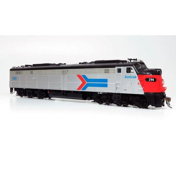Rapido 28503 EMD E8 Amtrak #296 (Phase I; silver, red, blue, black