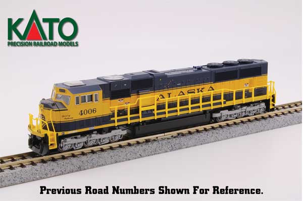 Kato 176-6411 SD70MAC Alaska Railroad #4015 Spirit of North Pole (blue, yellow) Standard DC N Scale