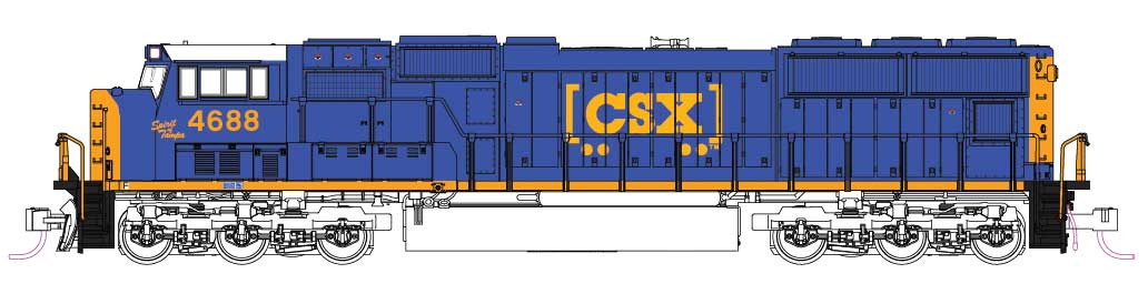 Image for 381-1767617DCC SD70M DCC CSX 4688