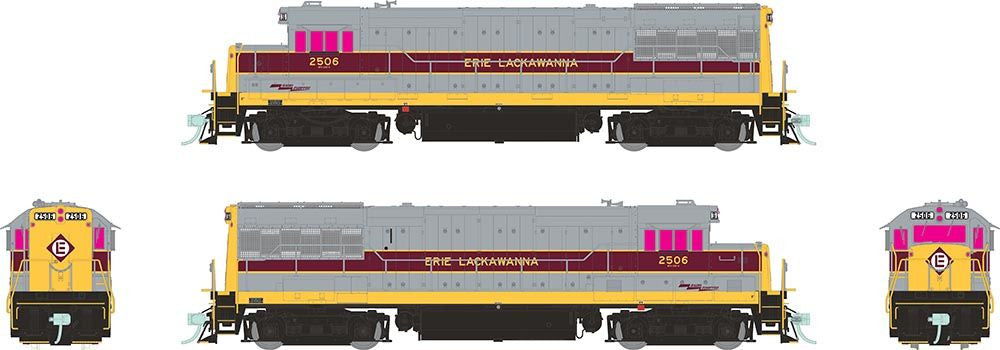 Rapido 35509 GE U25B Low Hood EL Erie Lackawana - Early Scheme: #2501 w/LokSound & DCC HO Scale