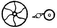Image for 300-33 Brake Wheel 6-Spk 14" 4/