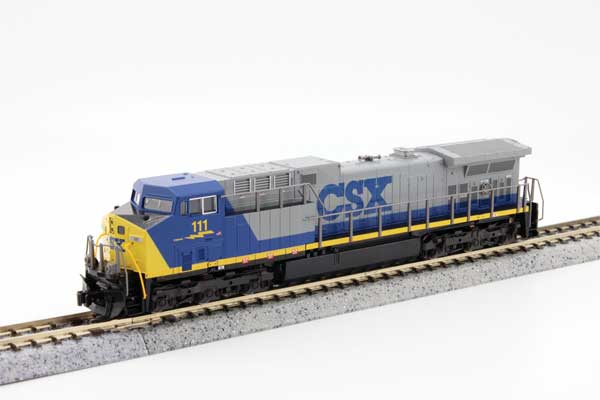 Kato 176-7044 GE AC4400CW CSX #111 (YN1, gray, blue, yellow) Standard DC N Scale