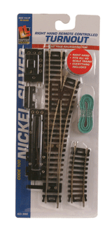 Life Like 3002 & 3003 1 Right Hand and 1 Left Hand Remote Controlled 18" Radius Turnout Code 100 Nickle Silver HO Scale