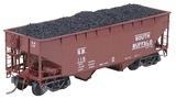 Kadee 7024 50' 2 Bay Open Hopper SB - South Buffalo #116 (Boxcar Red) HO Scale