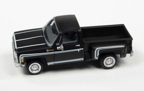 Classic Metal Works 30618 1976 Chevy Stepside Pickup - Midnight Black HO Scale
