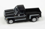 Classic Metal Works 30618 1976 Chevy Stepside Pickup - Midnight Black HO Scale