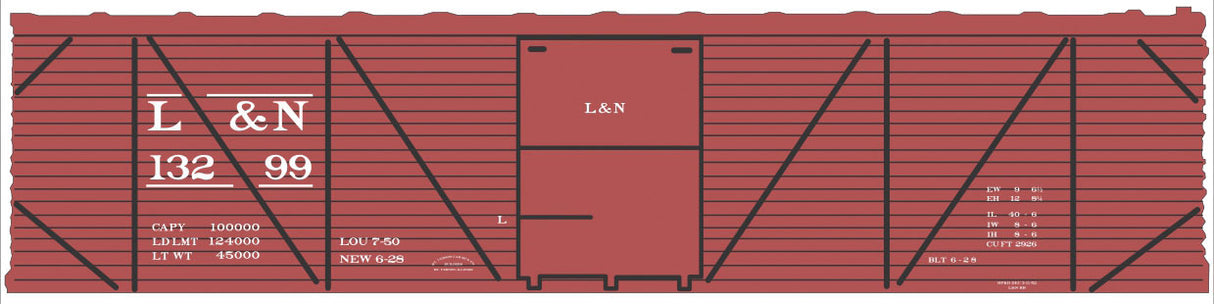 Image for 293-10241N L & N 40' SS Boxcar
