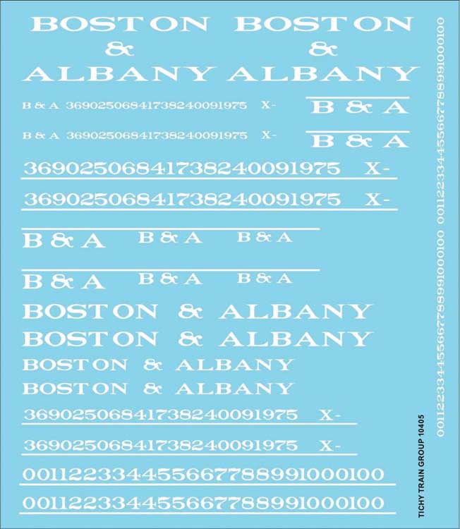 Image for 293-10405N Boston & Albany Roadnm Wh
