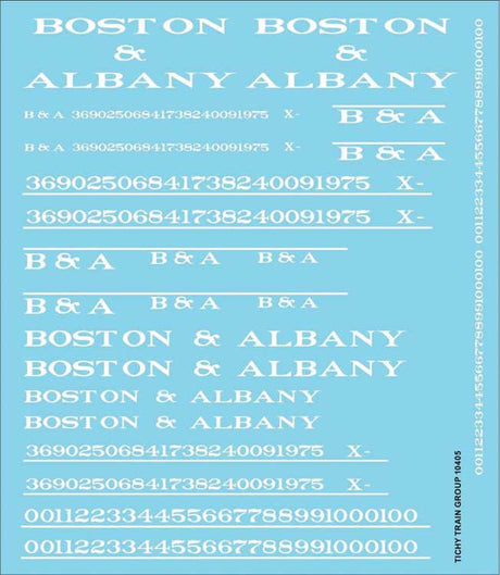 Image for 293-10405N Boston & Albany Roadnm Wh