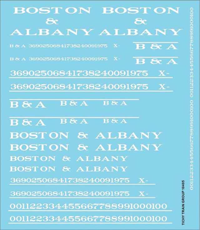 Image for 293-10405N Boston & Albany Roadnm Wh