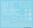 Image for 293-10409 D&H Roadname Set Wht Dcls