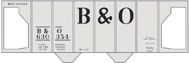 Image for 293-10070 B&O N-38 Hopper Car