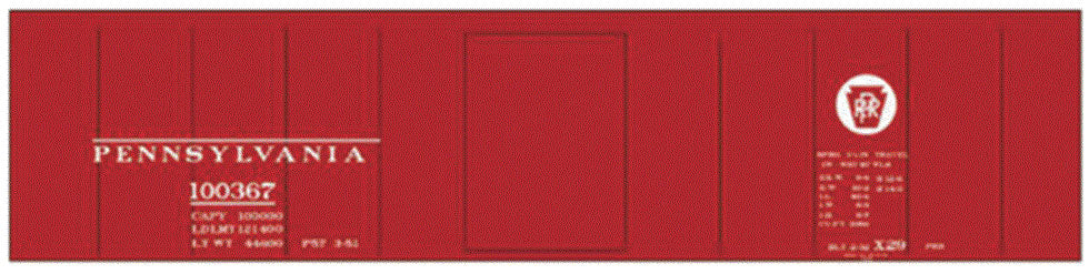 Image for 293-10011 PRR X-29 Boxcar
