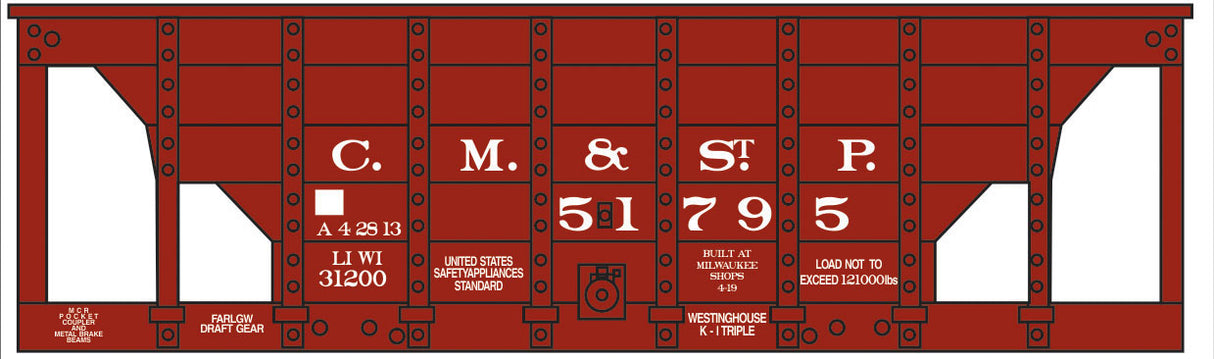 Image for 293-10170 CM&STP 22' Wood Ore Car
