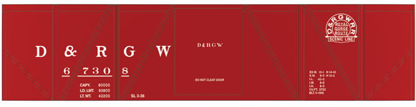 Image for 293-10125 DRGW 40' SS Boxcar