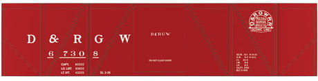 Image for 293-10125 DRGW 40' SS Boxcar