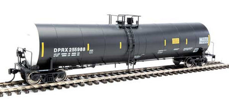 Walthers Mainline 910-1260 Trinity 25,000-Gallon Tank Car PBF Holding Co. DPRX #255988 (black, white, yellow conspicuity stripes) HO Scale