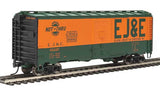 Walthers 910-1322 40' ARR Boxcar Elgin, Joliet & Eastern #61225 (orange, green; "Around Not-Thru Chicago" Logo) HO Scale