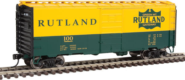 Walthers Mainline 910-1415 40' PS-1 Boxcar Rutland #100 (green, yellow, large name, Green Mt. Gateway logo) HO Scale