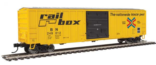 Walthers 910-1824 50' ACF Exterior Post Boxcar - BN - Railbox #249012 (Burlington Northern patch) HO Scale