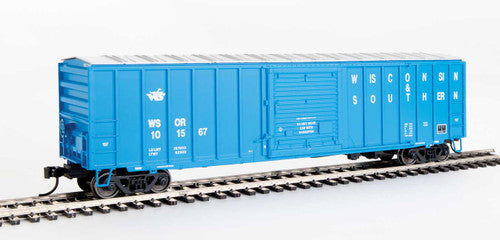 Walthers 910-1868 50' ACF Exterior Post Boxcar Wisconsin & Southern #101567 (blue, white; Small Goose Logo) HO Scale