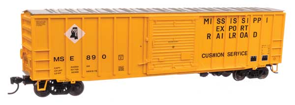 Walthers 910-1887 50' ACF Exterior Post Boxcar Mississippi Export Railroad MSE #890 (yellow, black, white) HO Scale