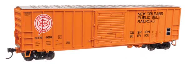 Walthers 910-1891 50' ACF Exterior Post Boxcar New Orleans Public Belt Railroad #4092 (orange, black, red, white) HO Scale